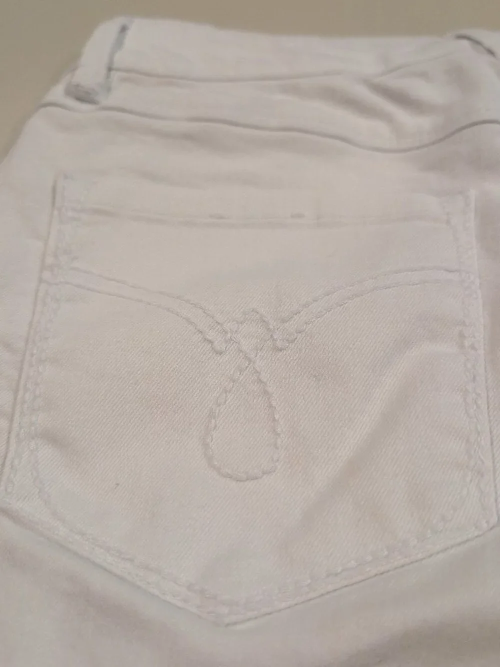 d.jeans Pants Women's Sz 10 White Straight Leg Chino Solid Pocketed - Picture 7 of 9